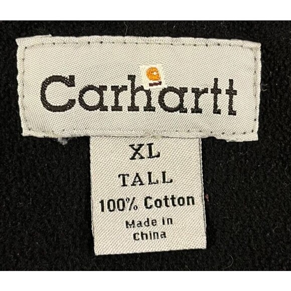 Vintage Carhartt Jacket Men's XL Tall Blue Denim Fleece Lined Shacket S115DST - Picture 4 of 9
